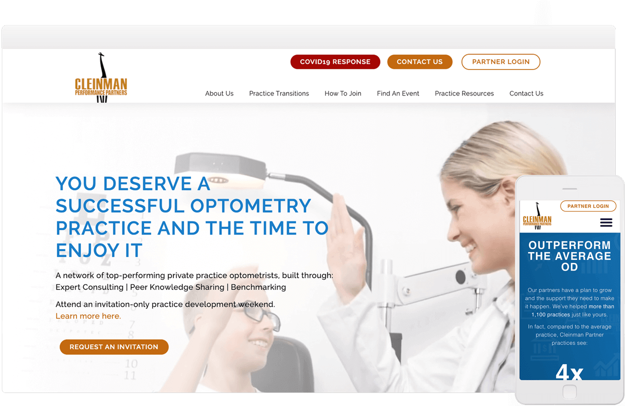 Healthcare B2B for Optometry Consulting Company