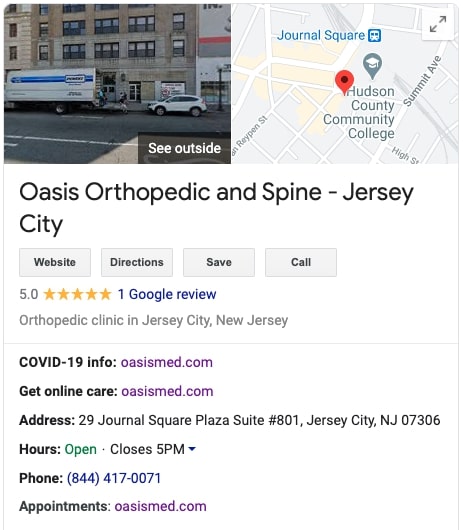 Google Business Listing for Multi Location Medical Practice