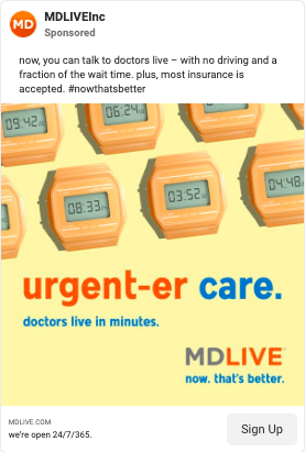 MDLive Facebook Ad
